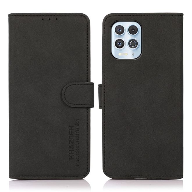 Motorola Moto G100 Handy Hülle - Classic IV Leder Bookcover Series - schwarz