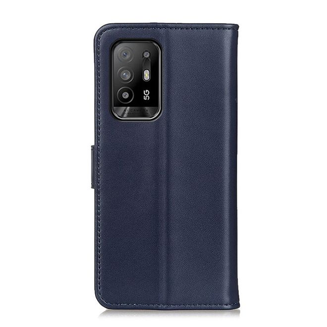 Oppo A94 Handy Hülle - Classic II Leder Bookcover Series - blau