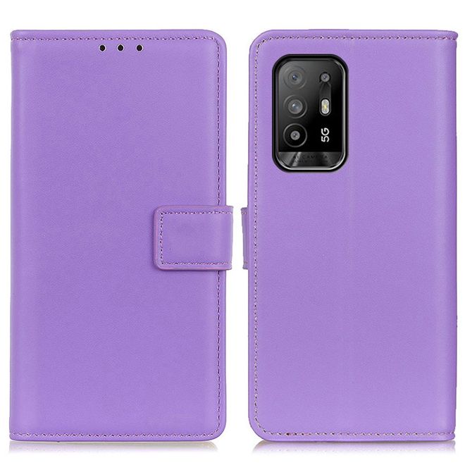 Oppo A94 Handy Hülle - Classic II Leder Bookcover Series - purpur