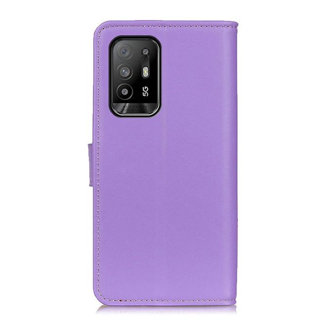 Oppo A94 Handy Hülle - Classic II Leder Bookcover Series - purpur