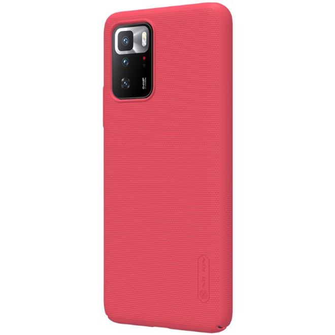 Nillkin - Xiaomi Redmi Note 10 Pro 5G Hülle - Plastik Case - Super Frosted Shield Series - rot