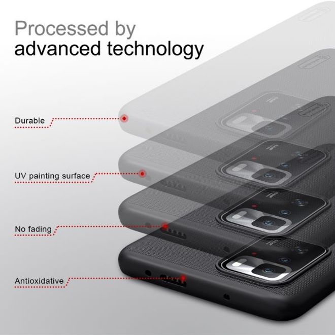 Nillkin - Xiaomi Redmi Note 10 Pro 5G Hülle - Plastik Case - Super Frosted Shield Series - weiss