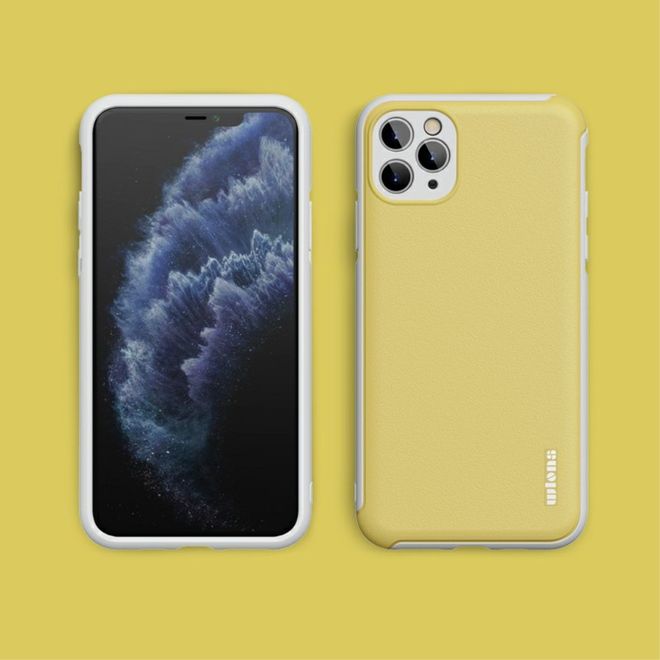 Coque pour iPhone 12 / iPhone 12 Pro - Coque rigide colorée - Série Macaron - Jaune