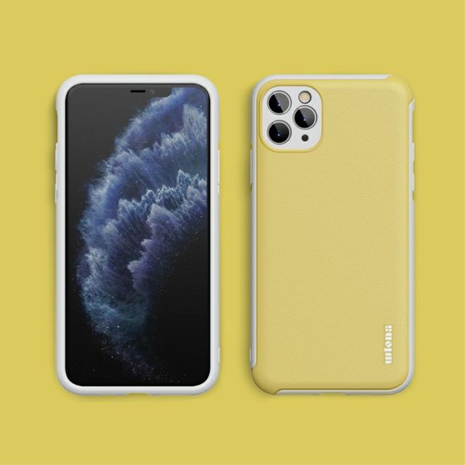 iPhone 12 Pro Max Hülle - Farbiges Hardcase - Macaron Series - gelb