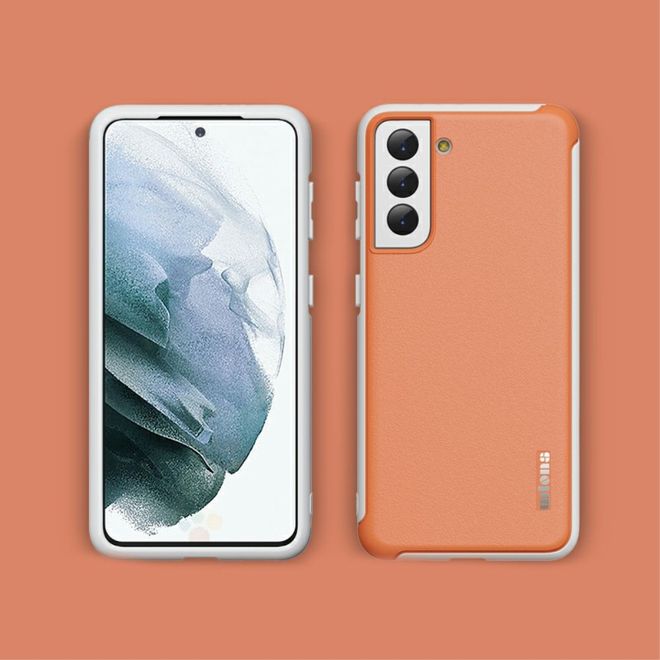 Samsung Galaxy S21 Hülle - Farbiges Hardcase - Macaron Series - orange