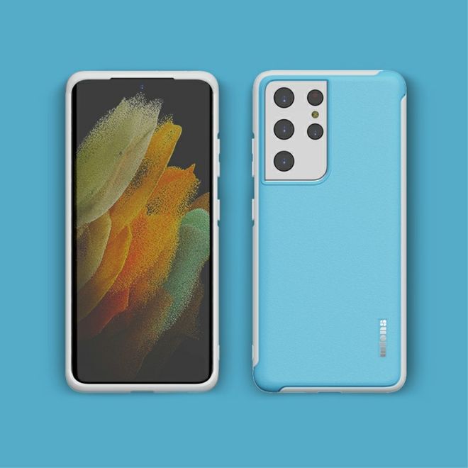 Samsung Galaxy S21 Ultra Hülle - Farbiges Hardcase - Macaron Series - blau