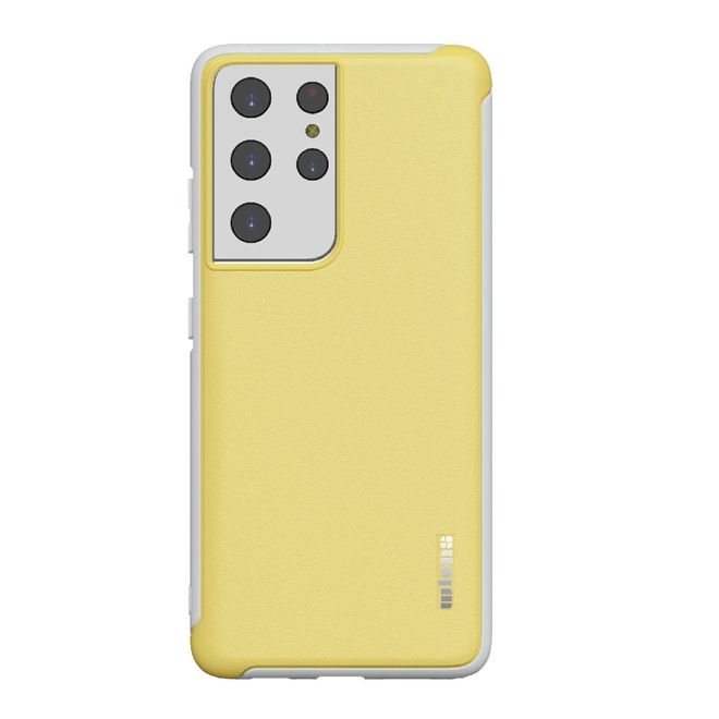 Samsung Galaxy S21 Ultra Hülle - Farbiges Hardcase - Macaron Series - gelb