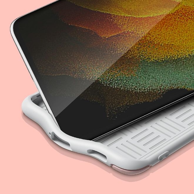 Samsung Galaxy S21 Ultra Hülle - Farbiges Hardcase - Macaron Series - gelb