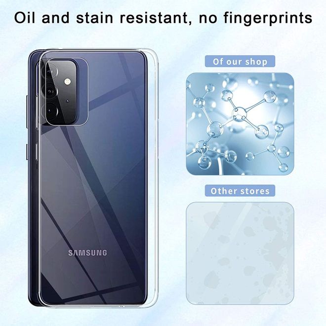 Samsung Galaxy A72 5G / 4G Hülle - TPU Plastik Softcase - inkl. Schutzglas - transparent