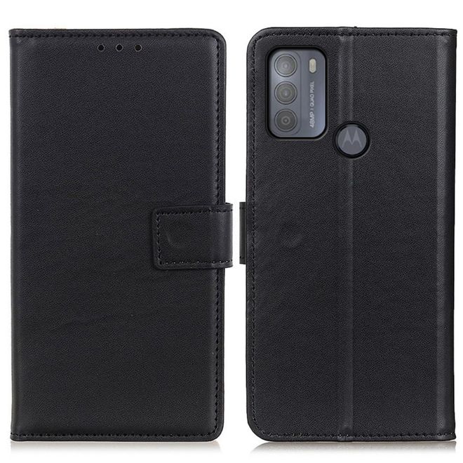 Motorola Moto G50 Handy Hülle - Classic II Leder Bookcover Series - schwarz