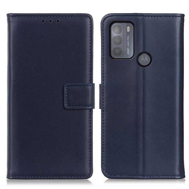 Motorola Moto G50 Handy Hülle - Classic II Leder Bookcover Series - blau