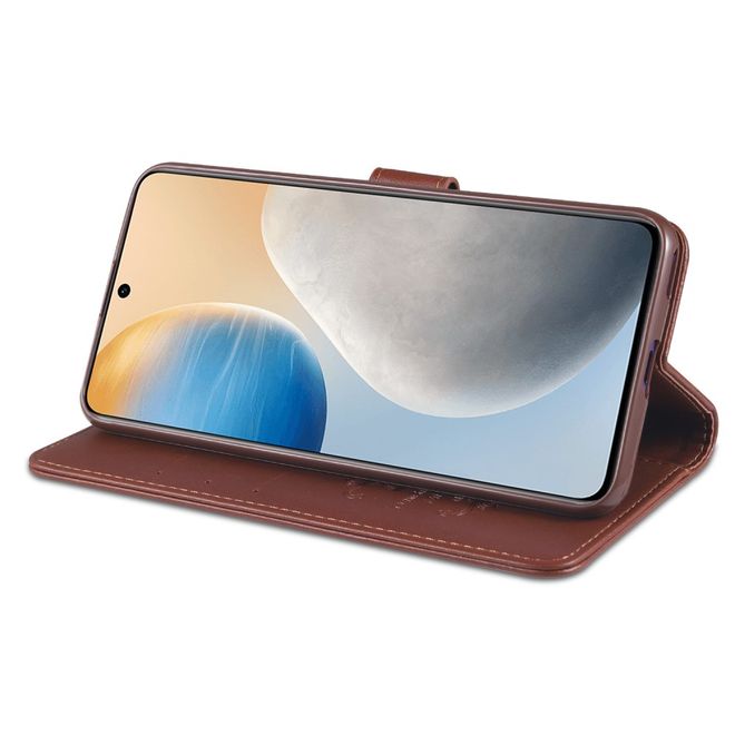 Vivo X60 5G / X60 Pro 5G Handy Hülle - Leder Bookcover - braun