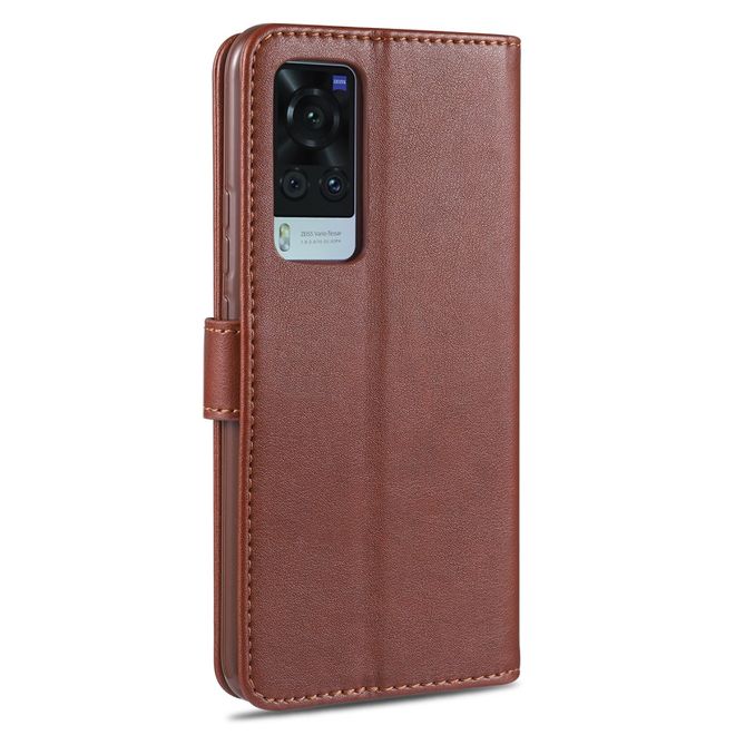 Vivo X60 5G / X60 Pro 5G Handy Hülle - Leder Bookcover - braun