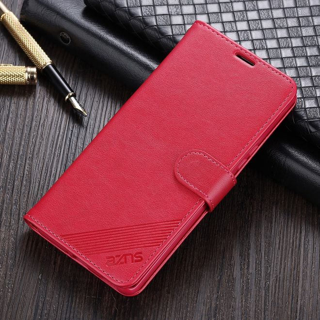 Vivo X60 5G / X60 Pro 5G Handy Hülle - Leder Bookcover - rot