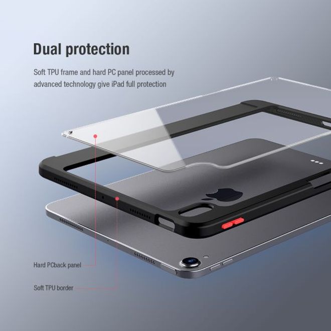 iPad Air (2022) / iPad Air (2020) Hülle - Leder Bookcover - Bevel Series - schwarz