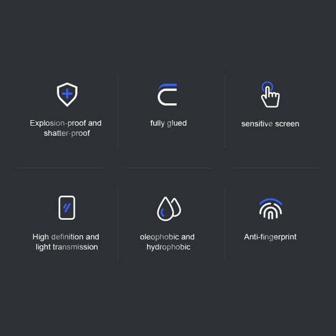 Nillkin - Huawei Honor 50 Pro Schutzfolie - 2 Stück - Impact Resistance Curved Series - schwarz