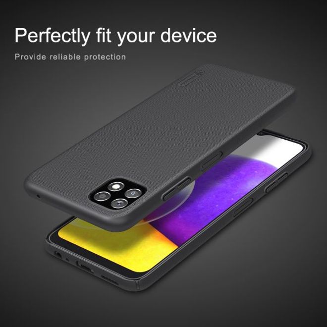 Nillkin - Samsung Galaxy A22 5G Hülle - Plastik Case - Super Frosted Shield Series - blau