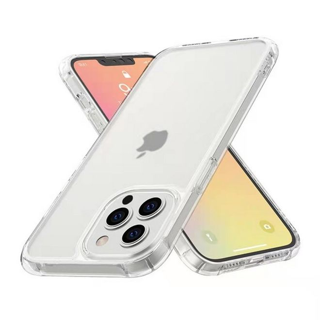 Coque pour iPhone 13 Pro Max (PC/TPU) - Dos en polycarbonate + bords en TPU - Transparente