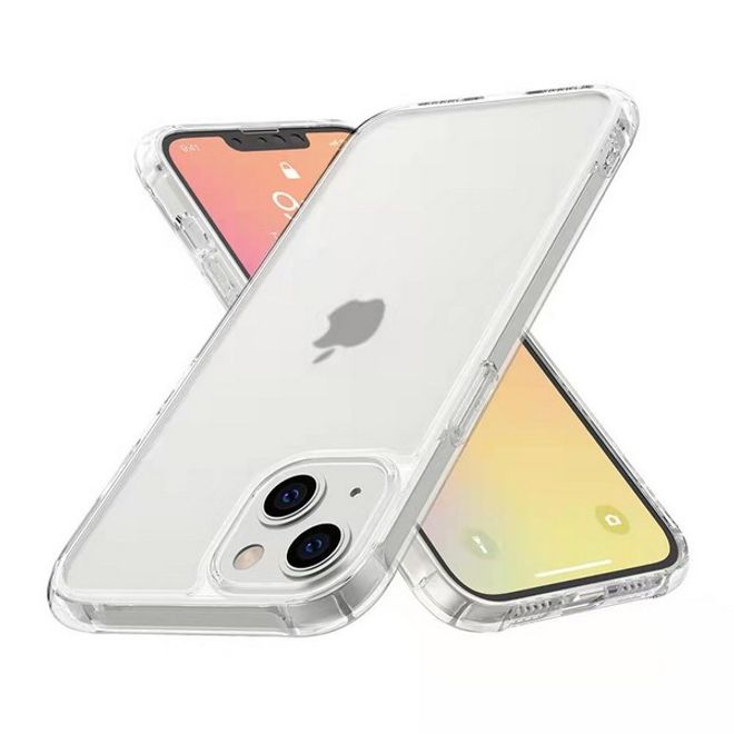 Coque pour iPhone 13 (PC/TPU) - Dos en polycarbonate + bords en TPU - Transparente