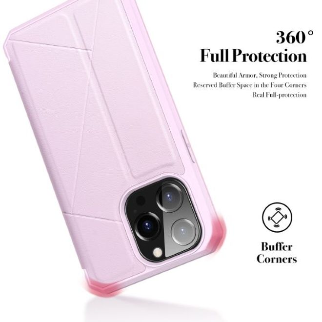 Dux Ducis - iPhone 13 Pro Hülle - Robustes Handy Bookcover - Skin X Series - pink