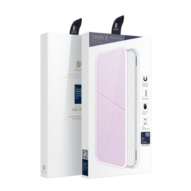 Dux Ducis - iPhone 13 Pro Hülle - Robustes Handy Bookcover - Skin X Series - pink