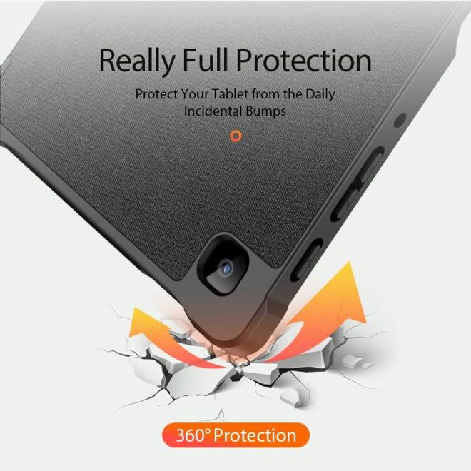 Dux Ducis - Samsung Galaxy Tab A7 Lite 8.7 Hülle - Leder Smart Flip Case - Domo Series - schwarz