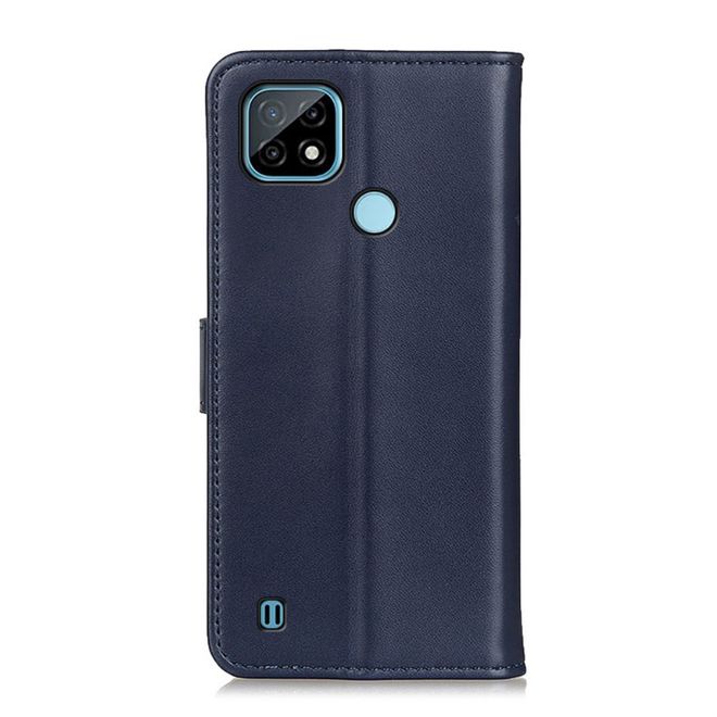 Realme C21 Handy Hülle - Classic II Leder Bookcover Series - blau
