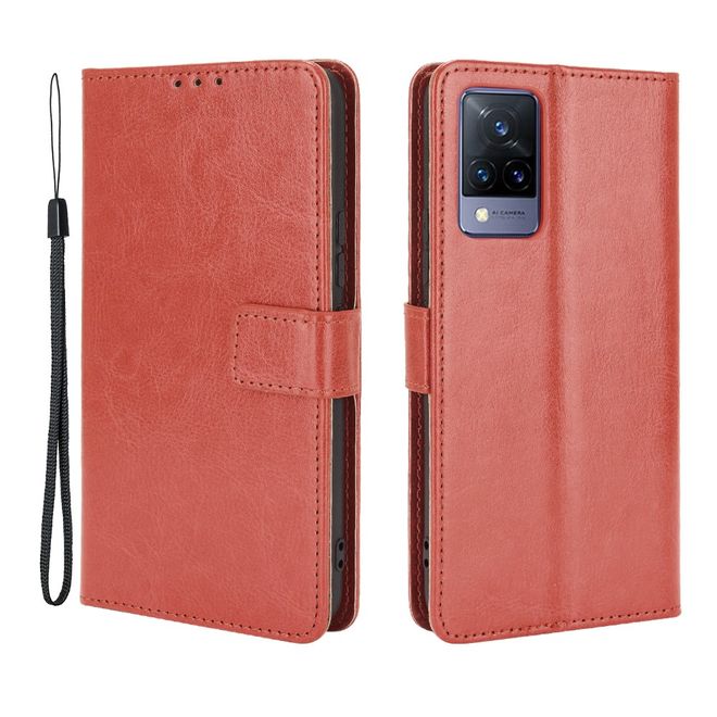 Vivo V21 5G Handyhülle - Crazy Horse III Leder Series Case - braun