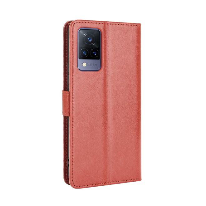 Vivo V21 5G Handyhülle - Crazy Horse III Leder Series Case - braun