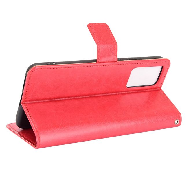 Vivo V21 5G Handyhülle - Crazy Horse III Leder Series Case - rot