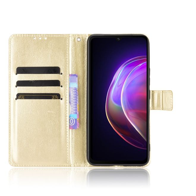 Vivo V21 5G Handyhülle - Crazy Horse III Leder Series Case - gold