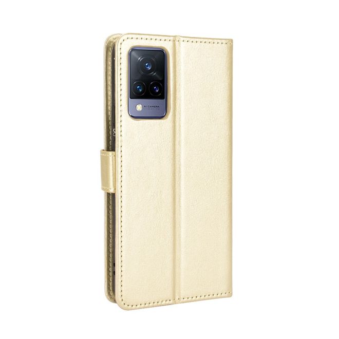 Vivo V21 5G Handyhülle - Crazy Horse III Leder Series Case - gold