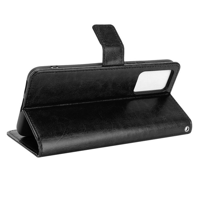 Vivo V21 5G Handyhülle - Crazy Horse III Leder Series Case - schwarz