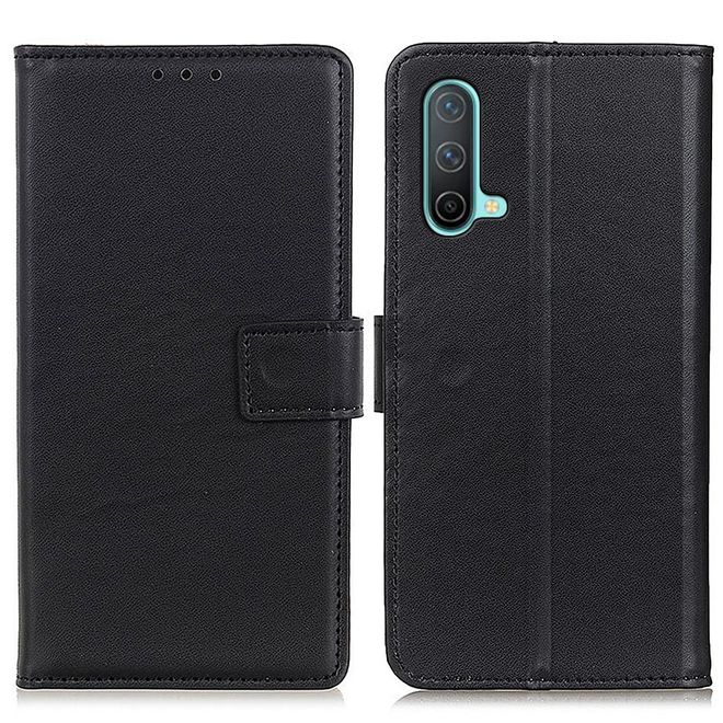 OnePlus Nord CE 5G Handy Hülle - Classic II Leder Bookcover Series - schwarz