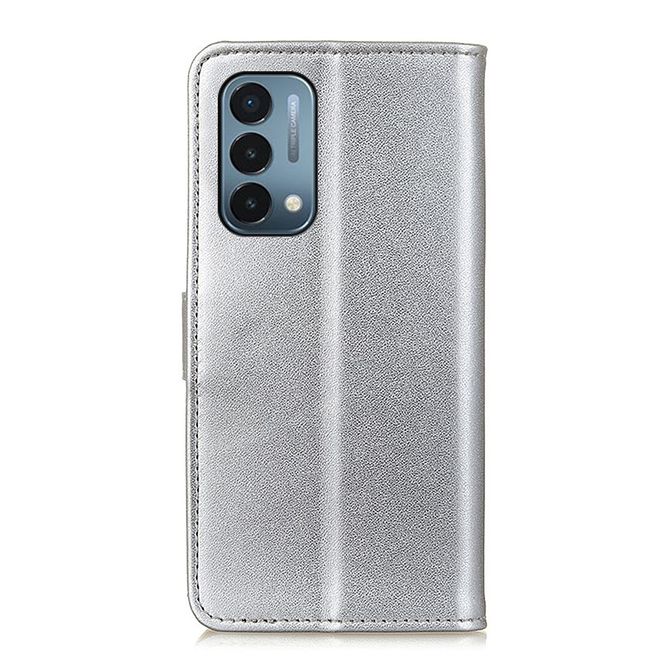OnePlus Nord N200 5G Handy Hülle - Classic II Leder Bookcover Series - silber