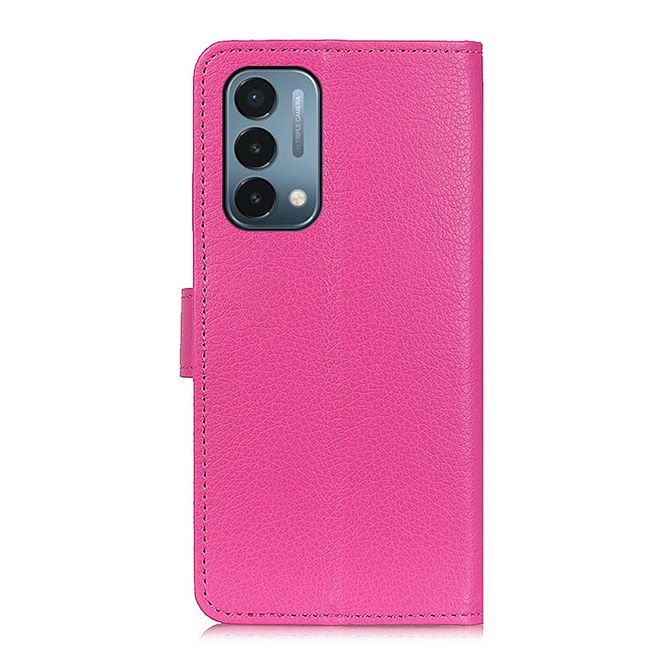 OnePlus Nord N200 5G Handy Hülle - Litchi Leder Bookcover Series - rosa