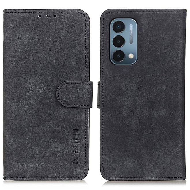 OnePlus Nord N200 5G Handy Hülle - Classic IV Leder Bookcover Series - schwarz