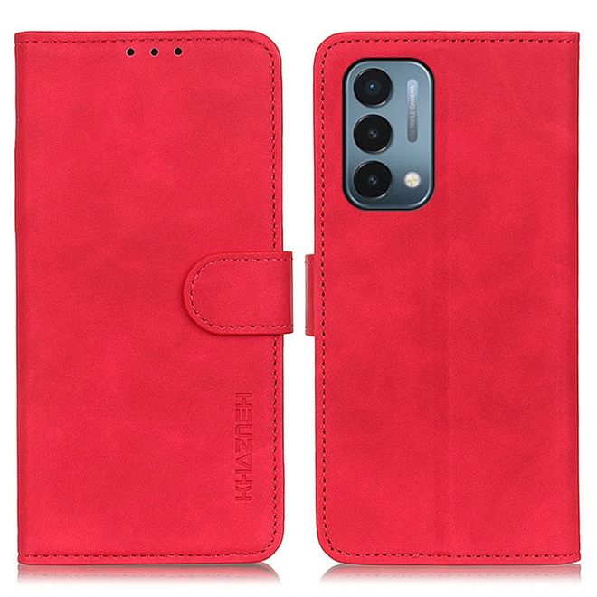 OnePlus Nord N200 5G Handy Hülle - Classic IV Leder Bookcover Series - rot