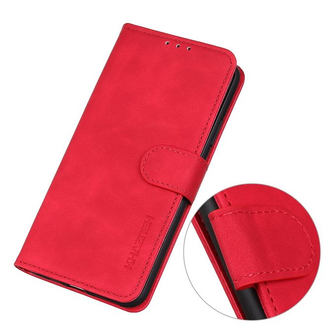 OnePlus Nord N200 5G Handy Hülle - Classic IV Leder Bookcover Series - rot