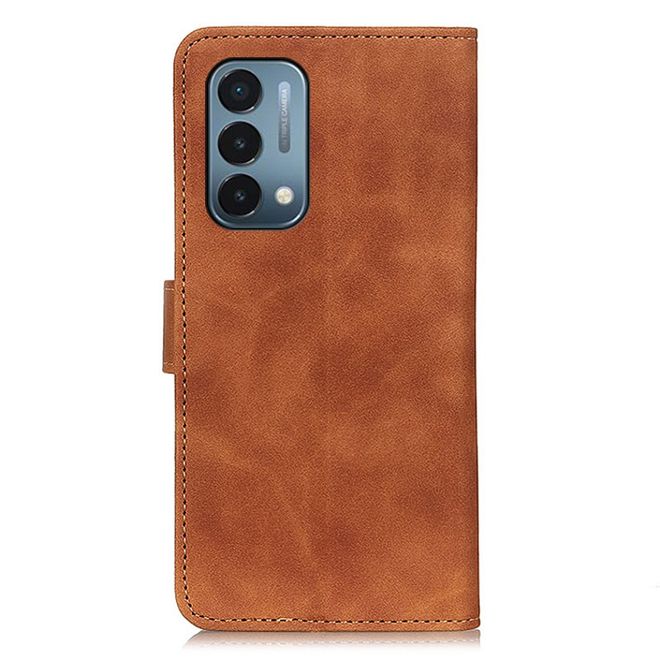 OnePlus Nord N200 5G Handy Hülle - Classic IV Leder Bookcover Series - braun