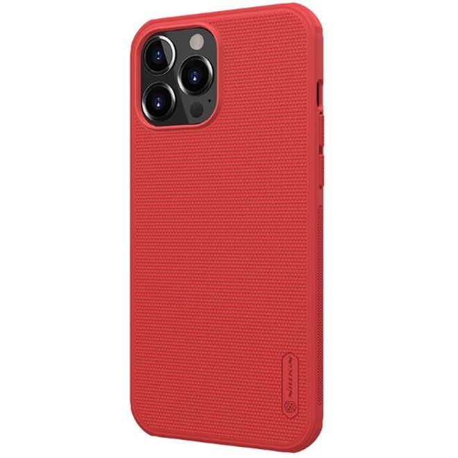 Nillkin - iPhone 13 Pro Max Hülle - Plastik Case - Super Frosted Shield Series - rot