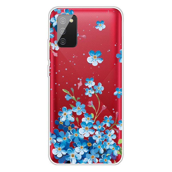 Samsung Galaxy A02s Handyhülle - Softcase Image Plastik Series - blaue Blumen