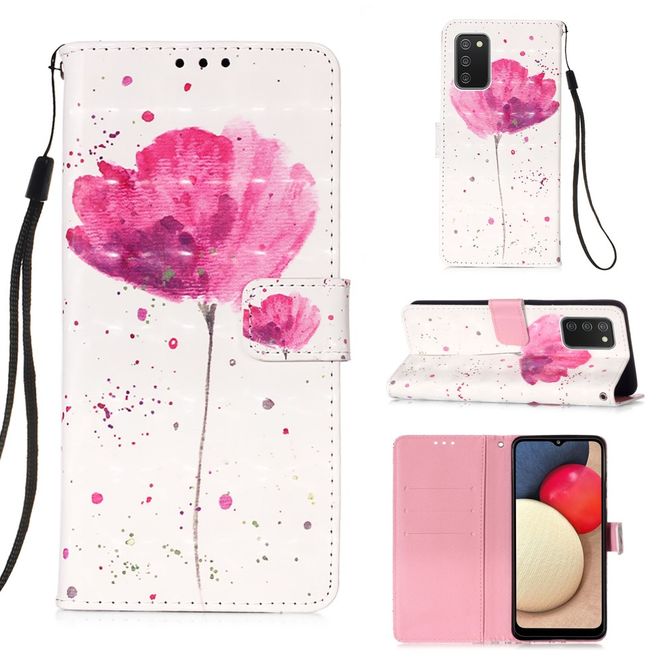 Samsung Galaxy A02s Handy Hülle - Leder Bookcover Image Series - schöne Blume