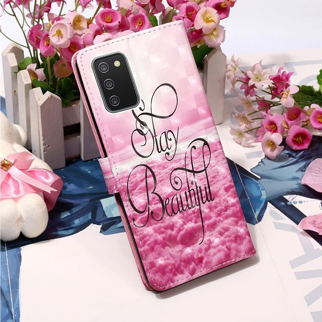 Samsung Galaxy A02s Handy Hülle - Leder Bookcover Image Series - Stay Beautiful