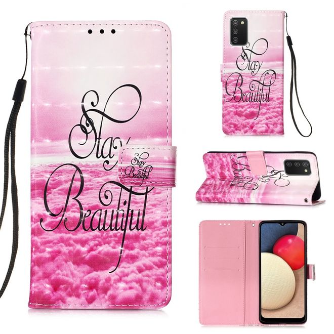 Samsung Galaxy A02s Handy Hülle - Leder Bookcover Image Series - Stay Beautiful