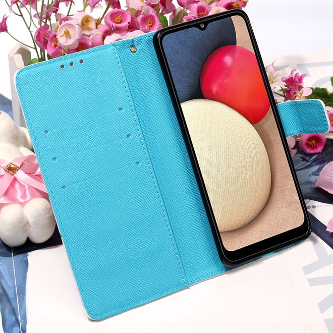 Samsung Galaxy A02s Handy Hülle - Leder Bookcover Image Series - Totenkopf