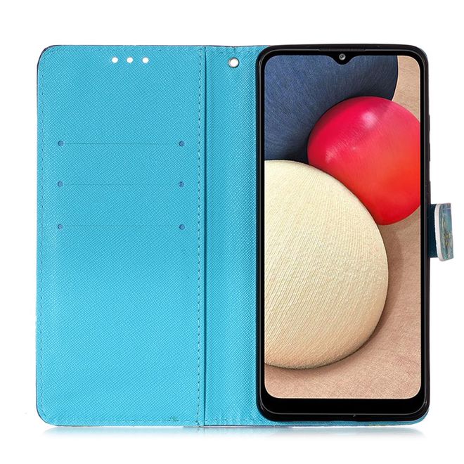 Samsung Galaxy A02s Handy Hülle - Leder Bookcover Image Series - Totenkopf