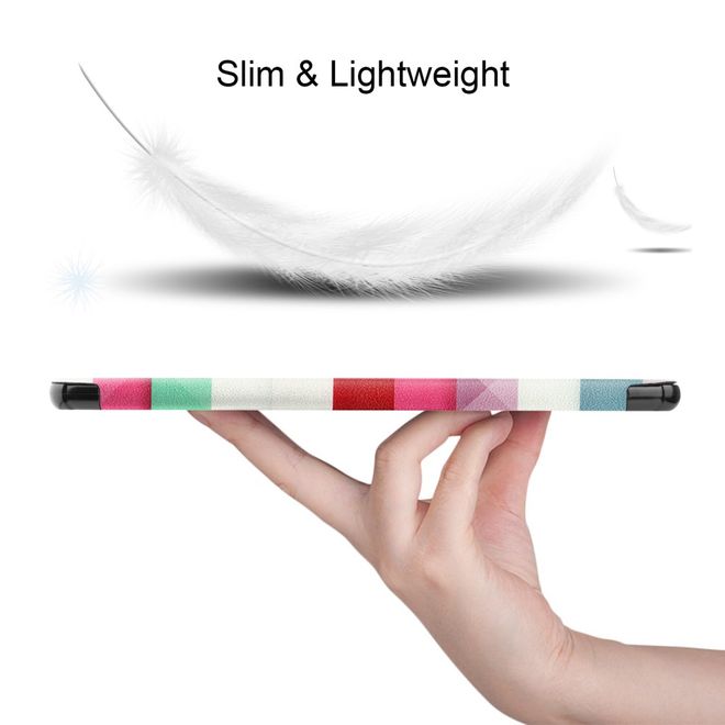 Huawei MatePad 11 (2021) Hülle - Dreifach faltbares Case aus Leder - Vierecke