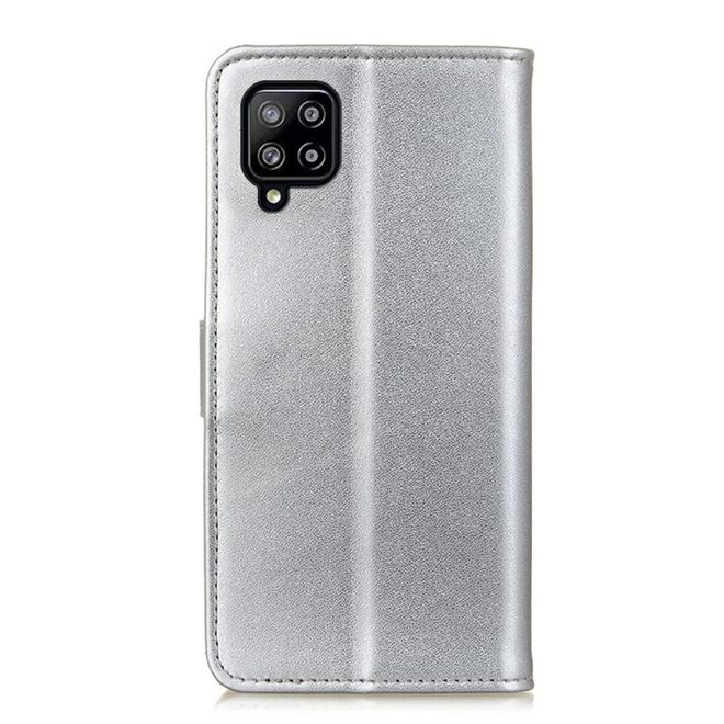 Samsung Galaxy A22 4G Handy Hülle - Classic II Leder Bookcover Series - silber