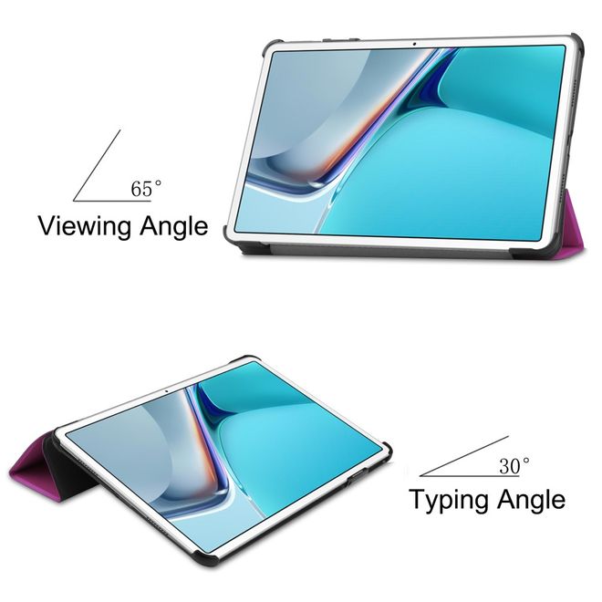 Huawei MatePad 11 (2021) Leder Hülle - dreifach faltbar - purpur